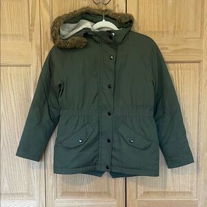 Swiss Tech Olive Green Hooded Utility Jacket